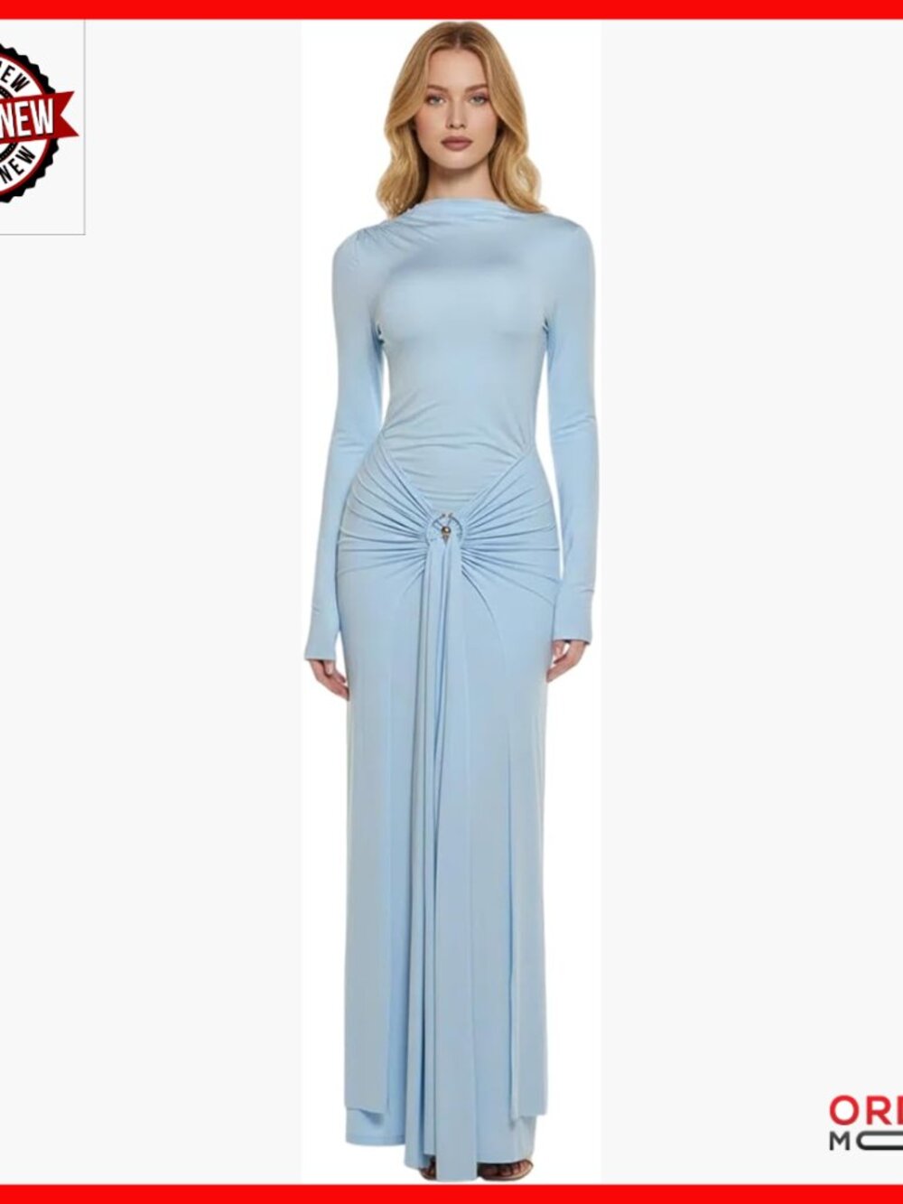 Long Sleeve Maxi Dress Ruched Bodycon Cocktail Evening Party